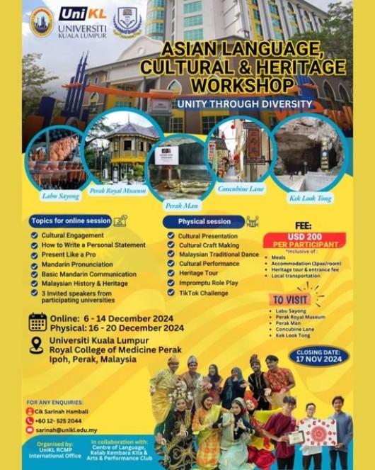 Chương trình Asian Language, Cultural & Heritage Workshop - UniKL RCMP