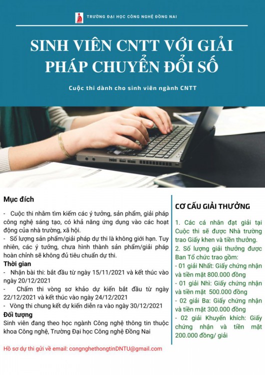 Đăng Ký - Cuộc Thi Sinh Viên CNTT Với Giải Pháp Chuyển Đổi Số