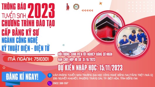 THÔNG BÁO TUYỂN SINH CHƯƠNG TRÌNH ĐÀO TẠO CẤP BẰNG KỸ SƯ 2023