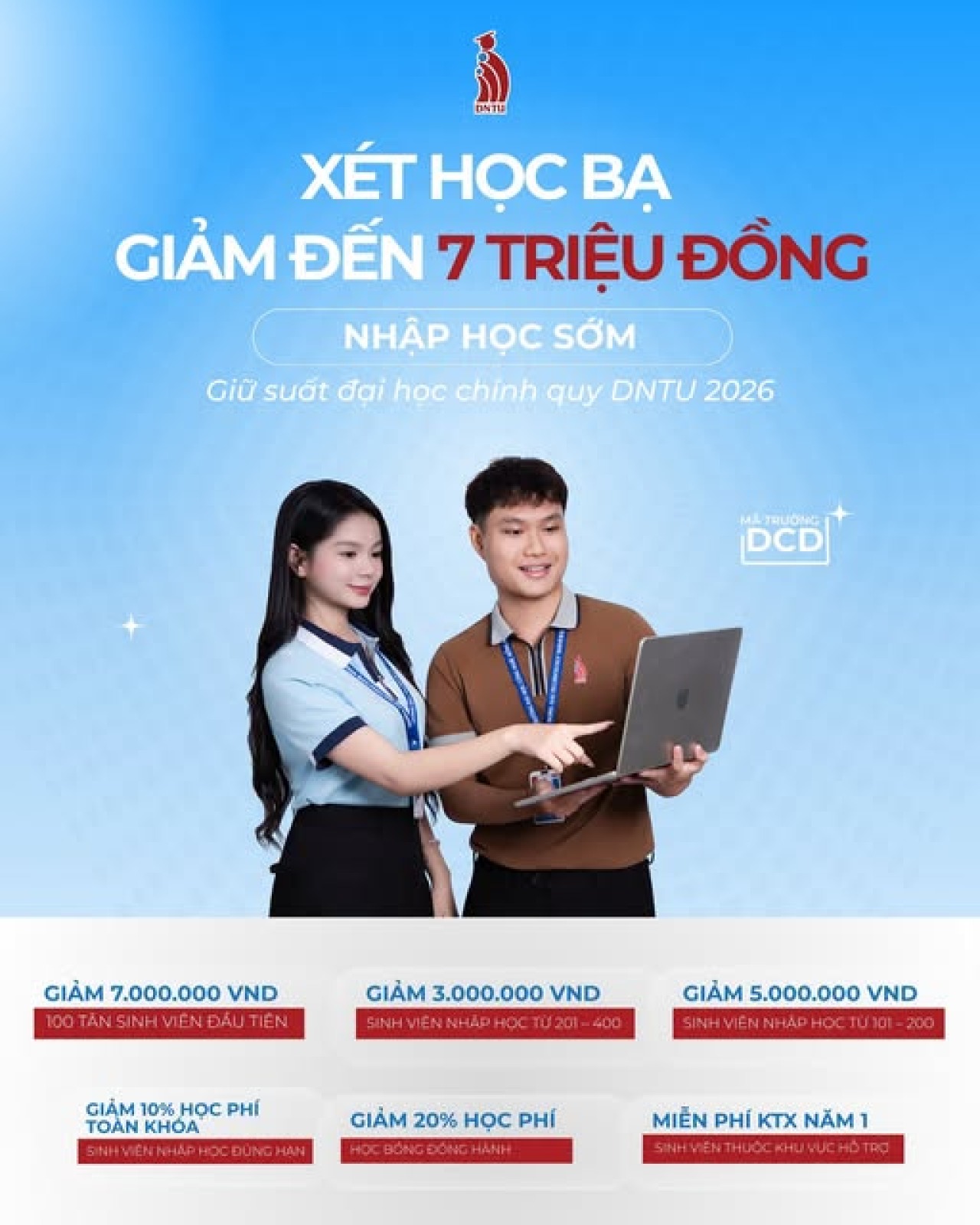 🎓 NHẬN NGAY HỌC BỔNG ĐẾN 7 TRIỆU ĐỒNG KHI ĐĂNG KÝ XÉT HỌC BẠ VÀO KHOA KỸ THUẬT – DNTU