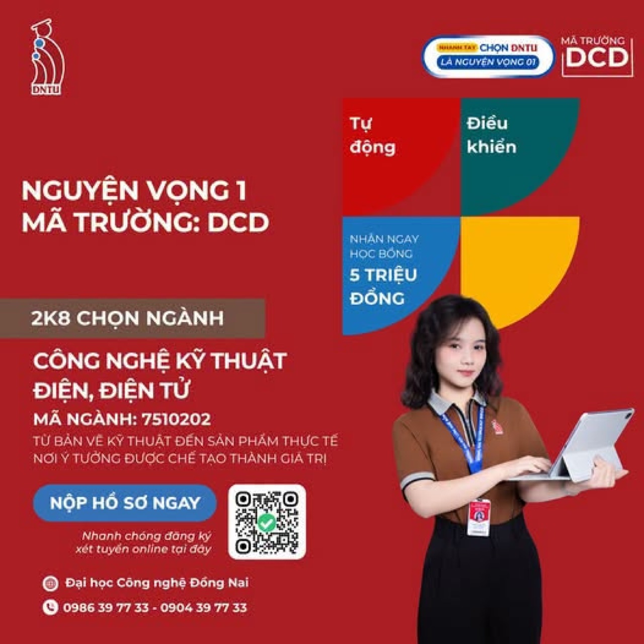 CHỌN NGUYỆN VỌNG 1 – GIA NHẬP KHOA KỸ THUẬT DNTU⚡
