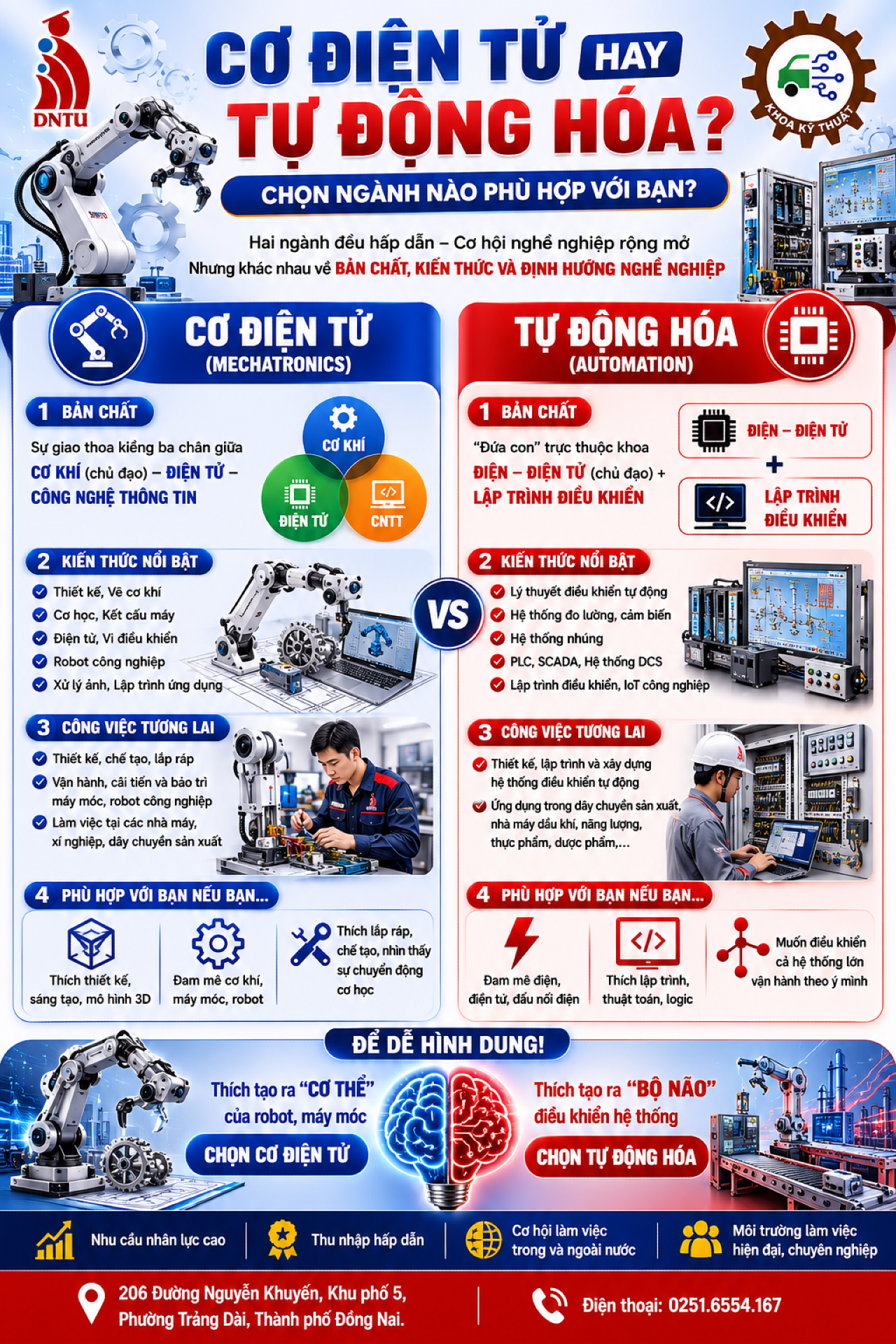 🔵🔴 CƠ ĐIỆN TỬ HAY TỰ ĐỘNG HÓA? CHỌN NGÀNH NÀO PHÙ HỢP VỚI BẠN?